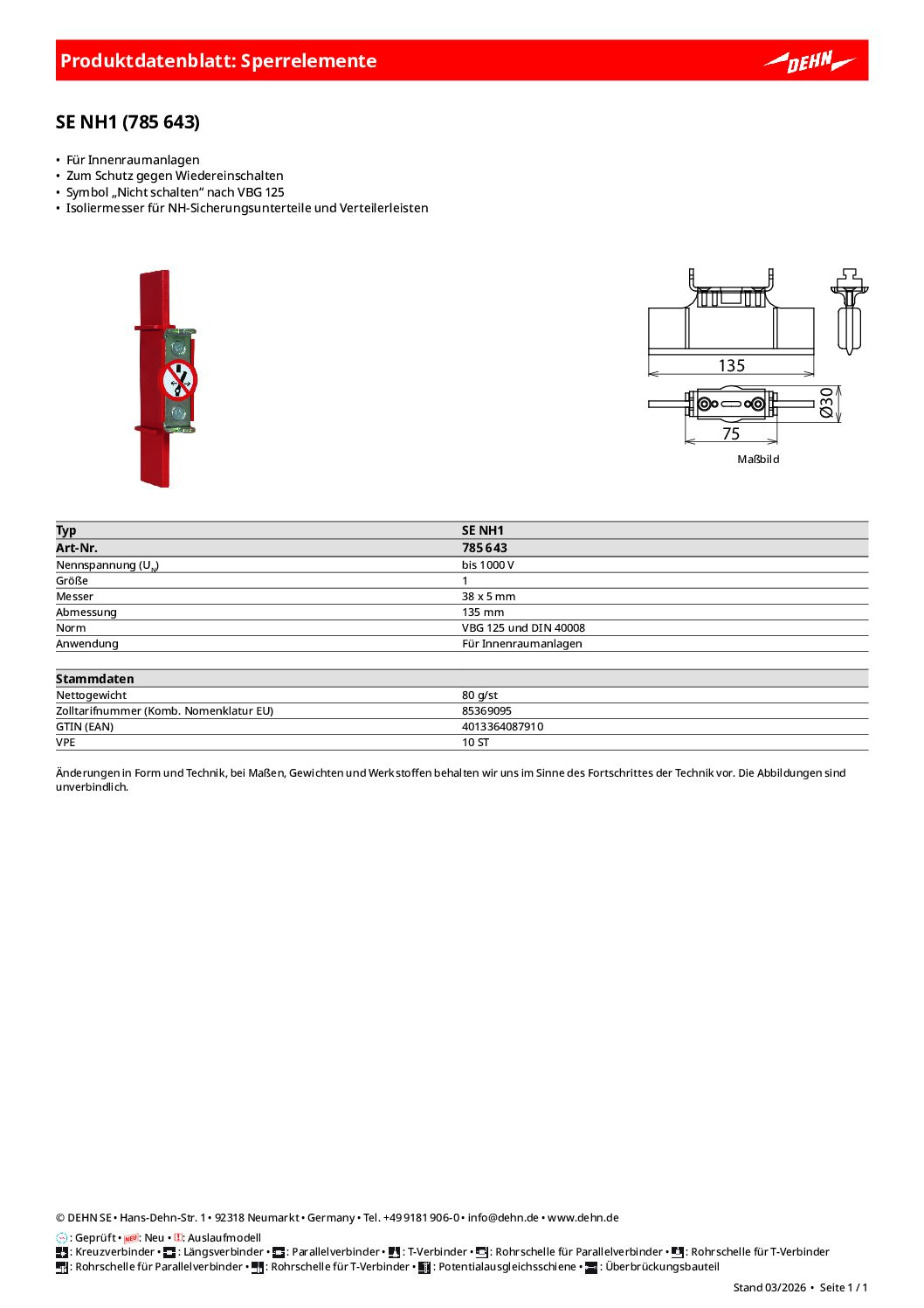 Isoliermesser SE NH1 – Bild 2